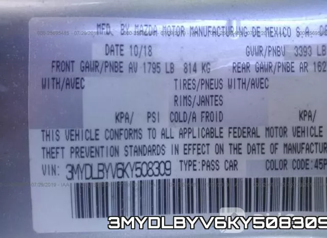 3MYDLBYV6KY508309