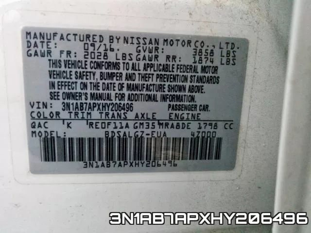 3N1AB7APXHY206496