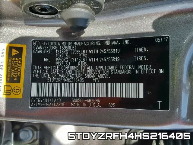 5TDYZRFH4HS216405
