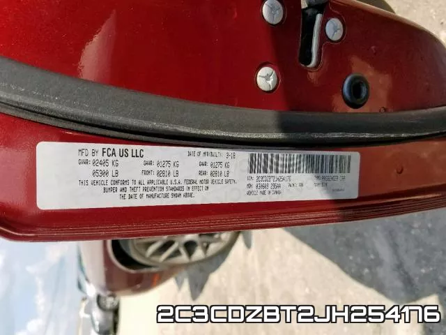 2C3CDZBT2JH254176