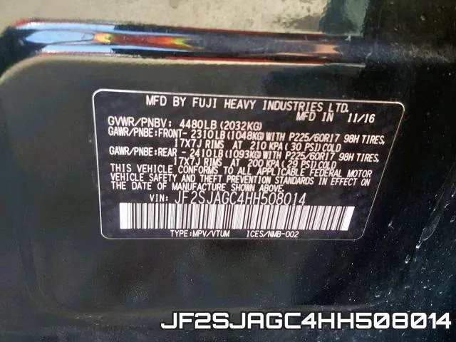 JF2SJAGC4HH508014