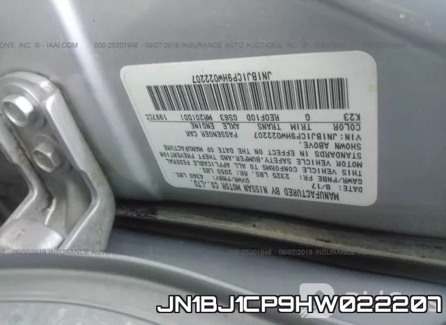 JN1BJ1CP9HW022207