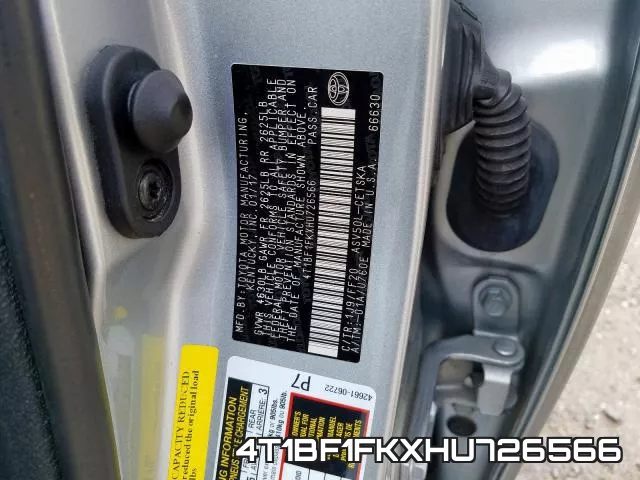 4T1BF1FKXHU726566