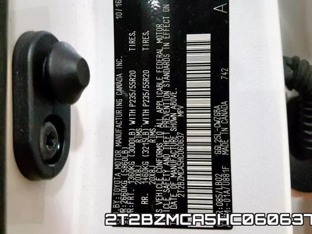 2T2BZMCA5HC060637