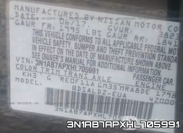 3N1AB7APXHL705991