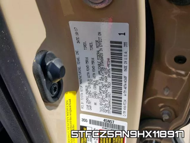 5TFCZ5AN9HX118917