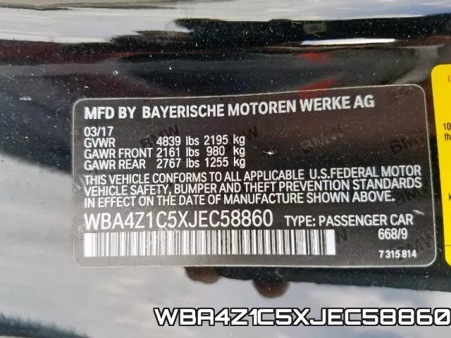 WBA4Z1C5XJEC58860
