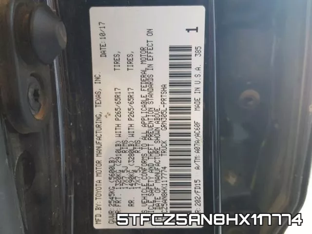 5TFCZ5AN8HX117774