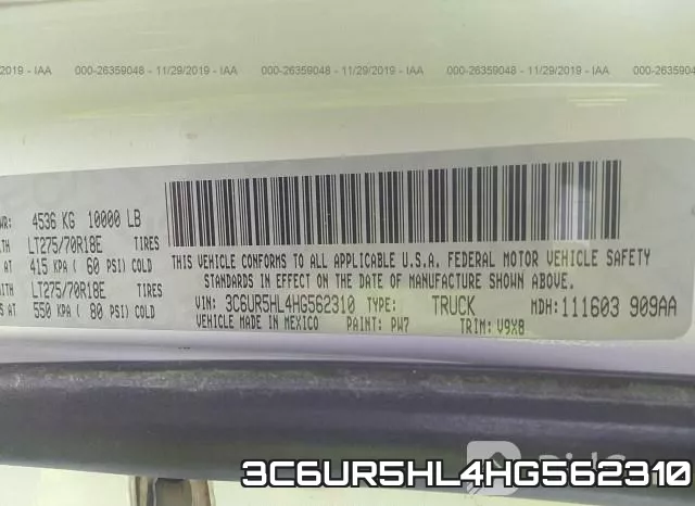 3C6UR5HL4HG562310