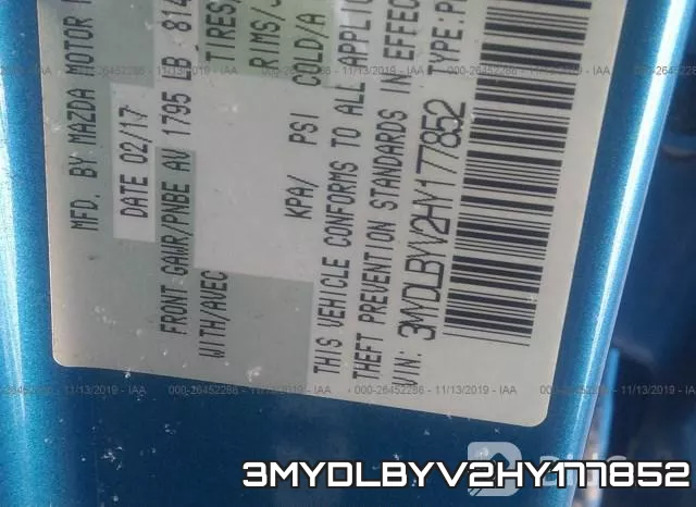 3MYDLBYV2HY177852