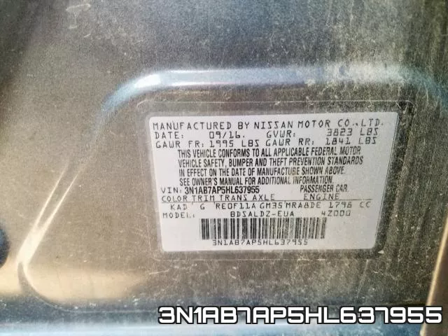 3N1AB7AP5HL637955