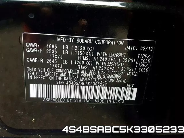 4S4BSABC5K3305233