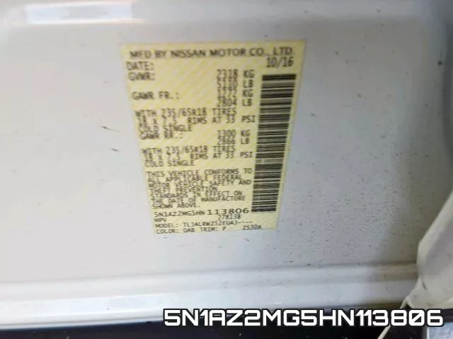 5N1AZ2MG5HN113806