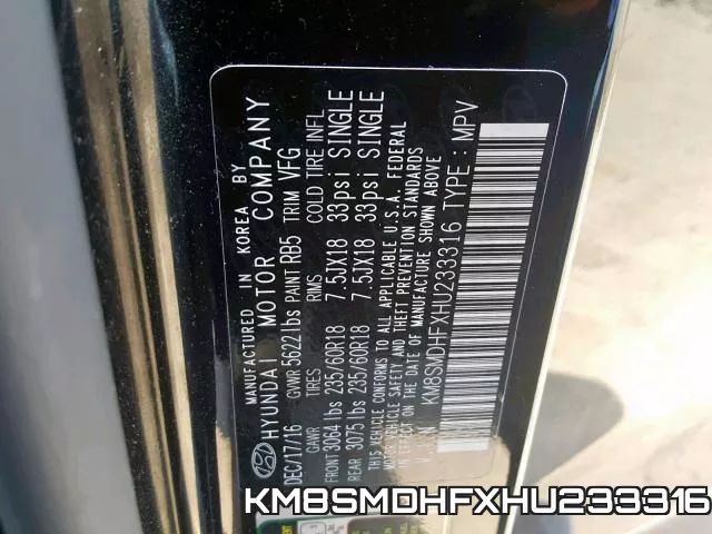 KM8SMDHFXHU233316