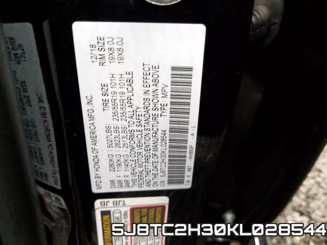 5J8TC2H30KL028544