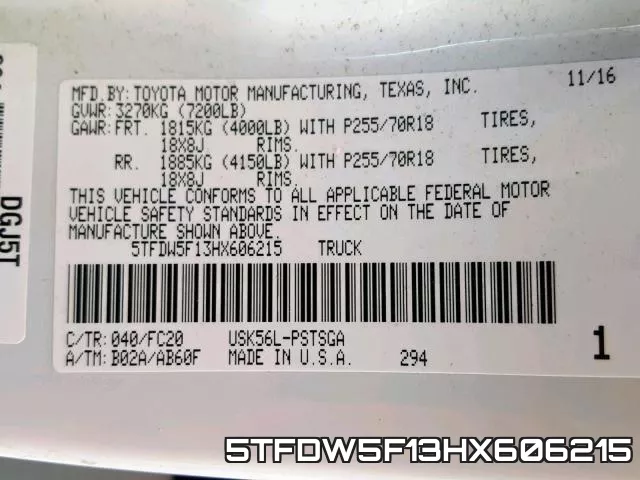5TFDW5F13HX606215