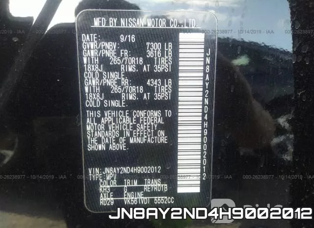 JN8AY2ND4H9002012