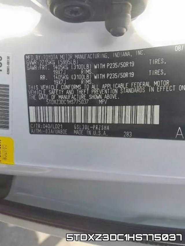 5TDXZ3DC1HS775037