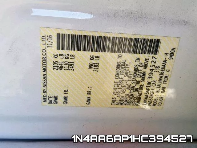 1N4AA6AP1HC394527