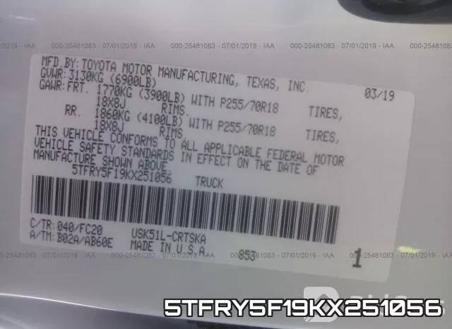 5TFRY5F19KX251056