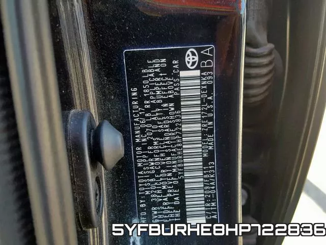 5YFBURHE8HP722836