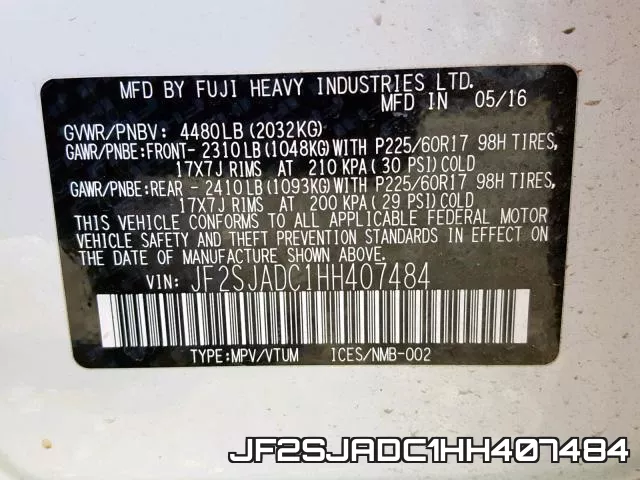 JF2SJADC1HH407484
