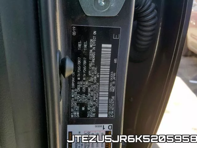 JTEZU5JR6K5205958
