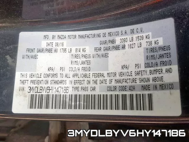 3MYDLBYV6HY147186