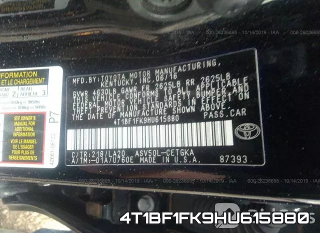 4T1BF1FK9HU615880