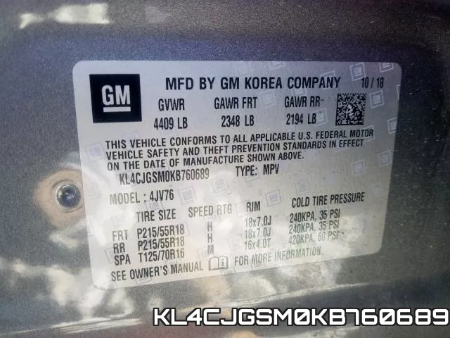 KL4CJGSM0KB760689