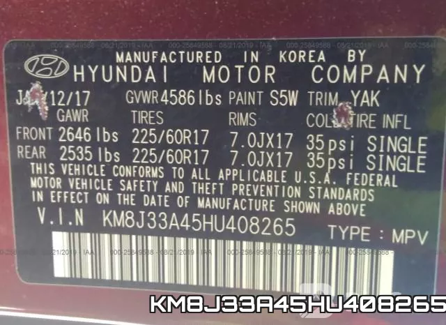 KM8J33A45HU408265