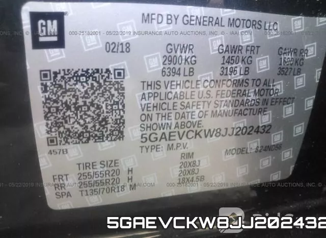 5GAEVCKW8JJ202432