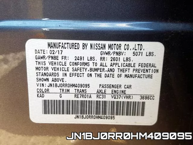 JN1BJ0RR0HM409095