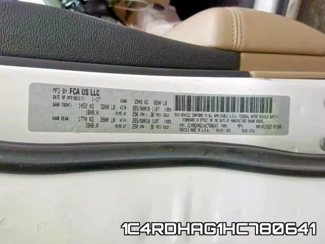 1C4RDHAG1HC780641