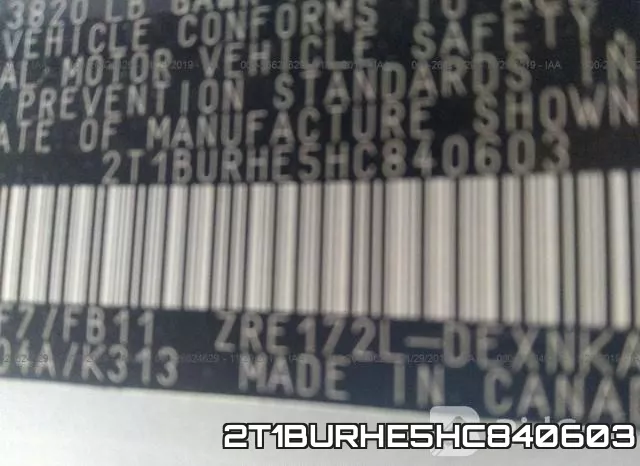 2T1BURHE5HC840603