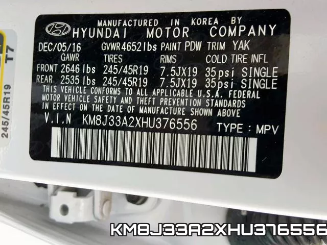 KM8J33A2XHU376556