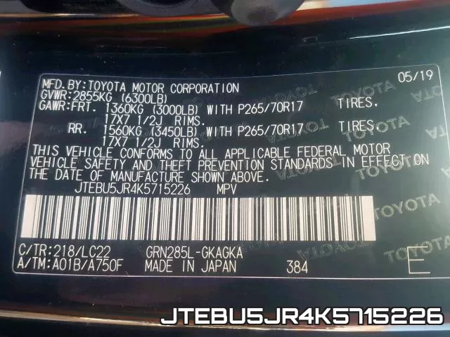 JTEBU5JR4K5715226