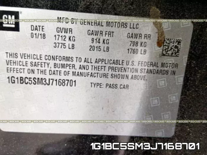 1G1BC5SM3J7168701