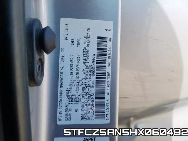 5TFCZ5AN5HX060482