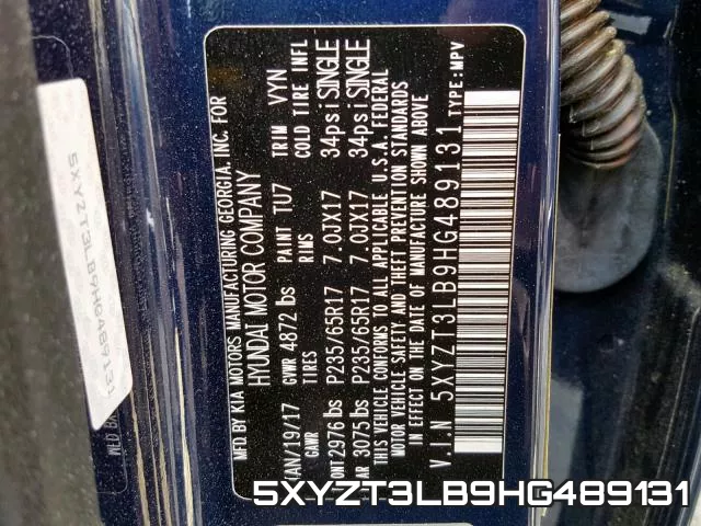 5XYZT3LB9HG489131