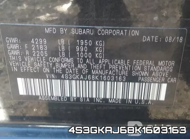 4S3GKAJ68K1603163