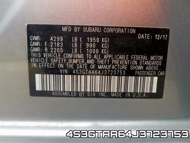 4S3GTAA64J3723753