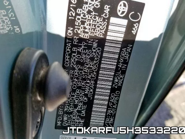 JTDKARFU5H3533220