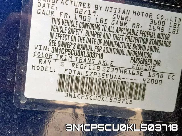 3N1CP5CU0KL503718