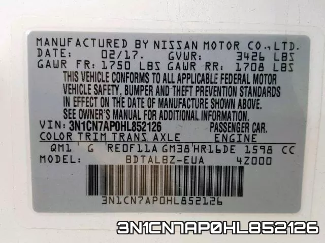 3N1CN7AP0HL852126