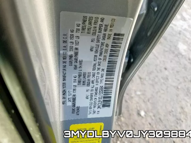 3MYDLBYV0JY309884
