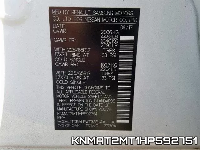 KNMAT2MT1HP592751