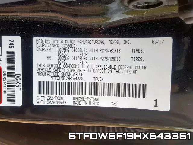 5TFDW5F19HX643351