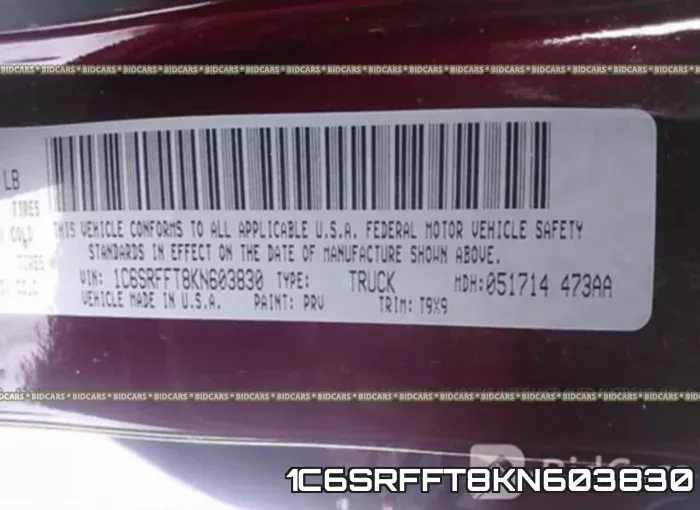 1C6SRFFT8KN603830