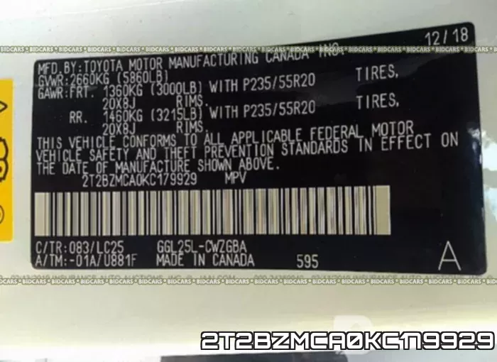 2T2BZMCA0KC179929